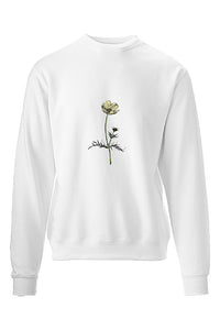 Nan's Love of Cosmos Sweatshirt front in White